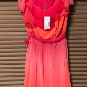 Coral/Pink/orange dress.